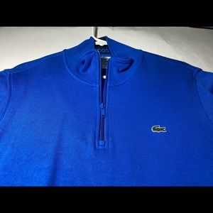Men’s Lacoste Blue Quarter Zip Sweater